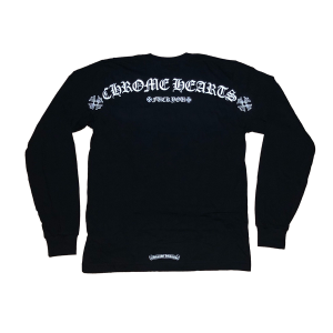 Black Chrome Hearts Shoulder Logo L/S T-shirt | BF76-Zq52