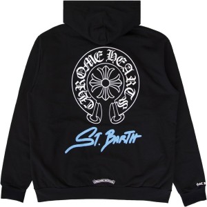 Black Chrome Hearts St. Barth Exclusive Zip Up Hoodie | tU23-zL43