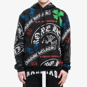 Chrome Hearts All Logo Prints Pull Over Hoody | JD49-jX92