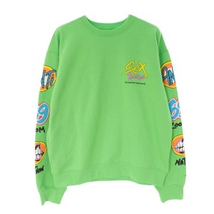 Citrus Chrome Hearts Matty Boy Sex Records Crewneck Sweatshirt | pF94-uI91