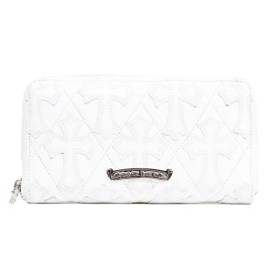 White Chrome Hearts Cross Long Wallet | px19-in76