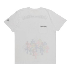 White Chrome Hearts Cross T-Shirt | dH35-AV51