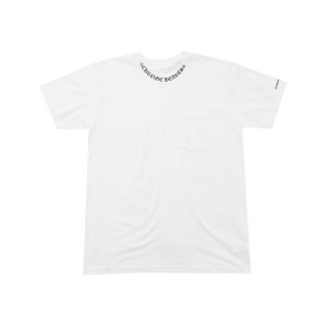 White Chrome Hearts Neck Letters Logo T-shirt | GL37-Hr53