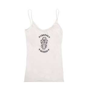 White Chrome Hearts Sword Logo Cami Tank Top | rm98-zd62