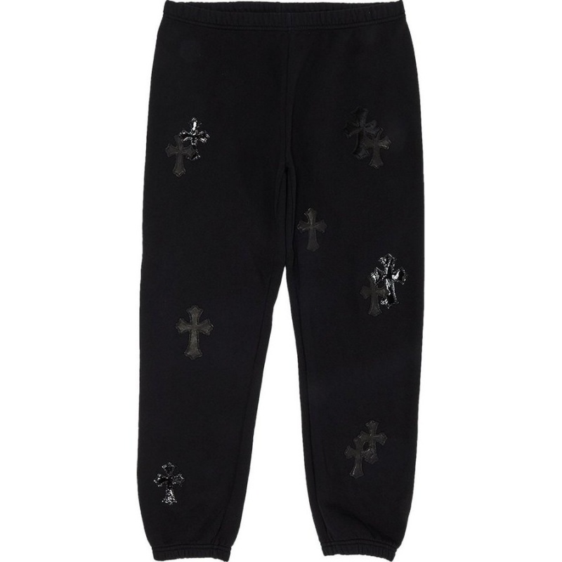 Black Chrome Hearts Ponyhair Multicross Sweatpants | Ul16-xf80