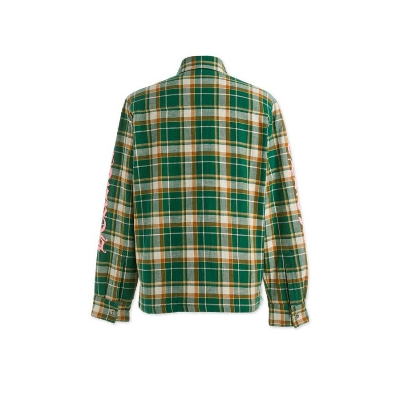 Green Chrome Hearts CH Flannel | cs85-Uu39