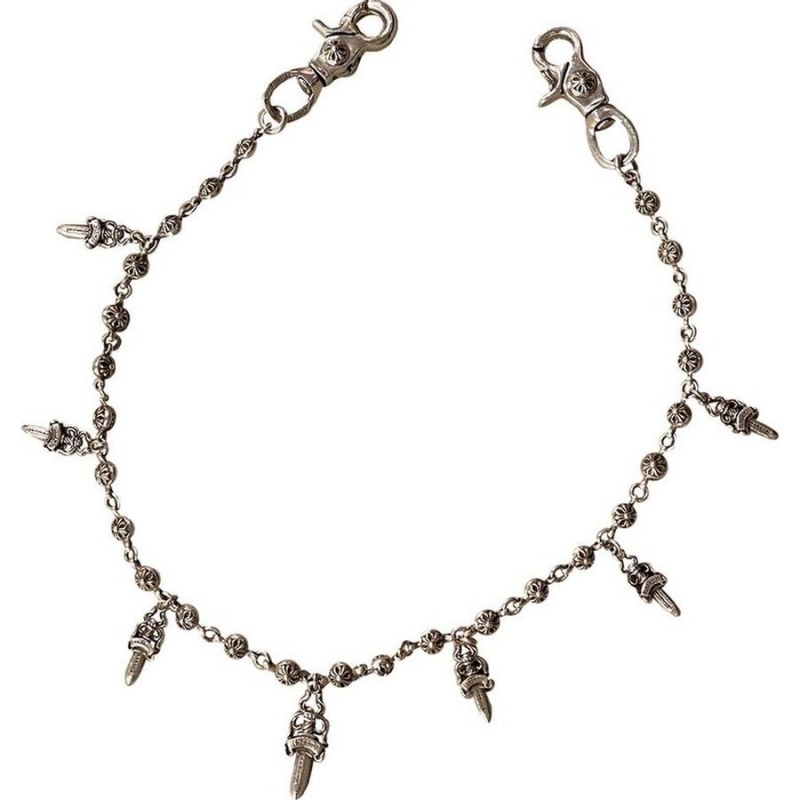 Silver Chrome Hearts Dagger Pendant Wallet Chain | iz66-Aq21